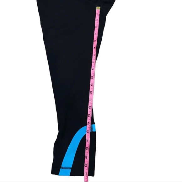 Lululemon Run: Inspire Crop II Legging Black / Twin Stripe Spry Blue / Spry blue - Picture 15 of 15